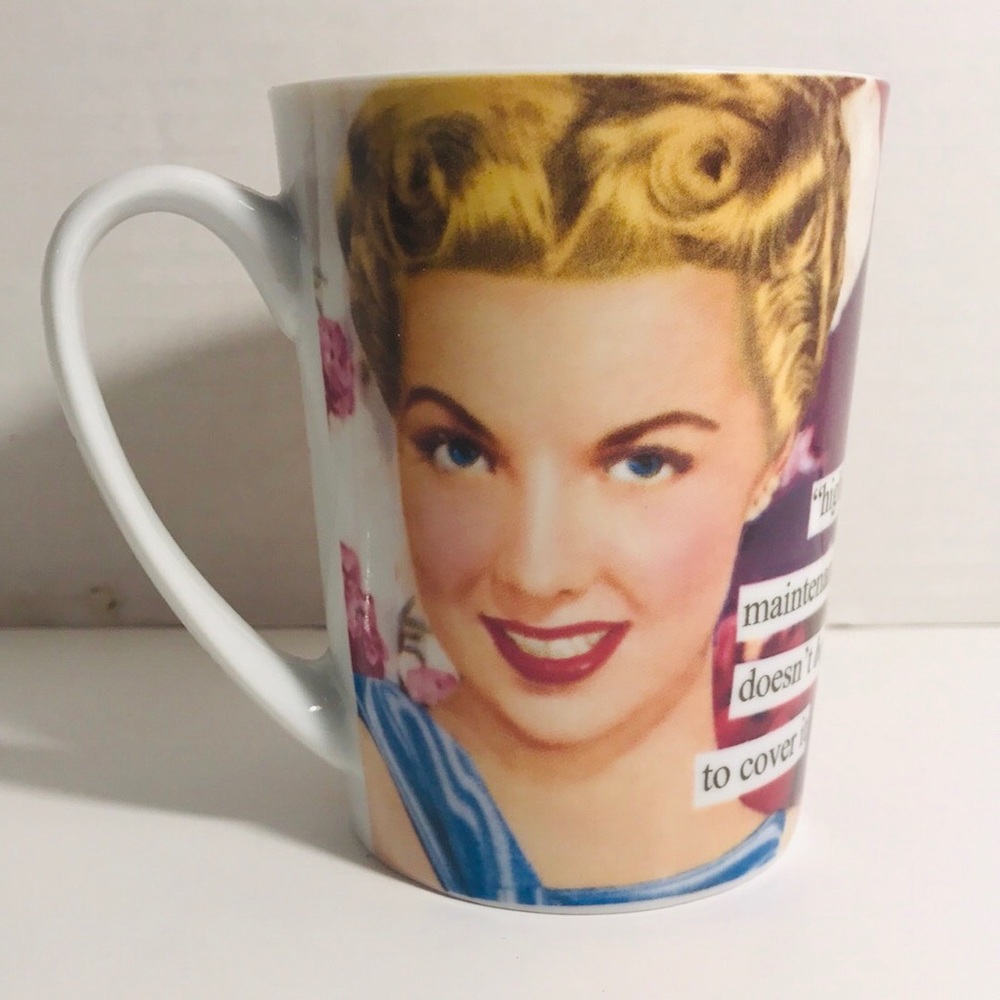 NWT Anne Taintor Porcelain "High Maintenance” Mug